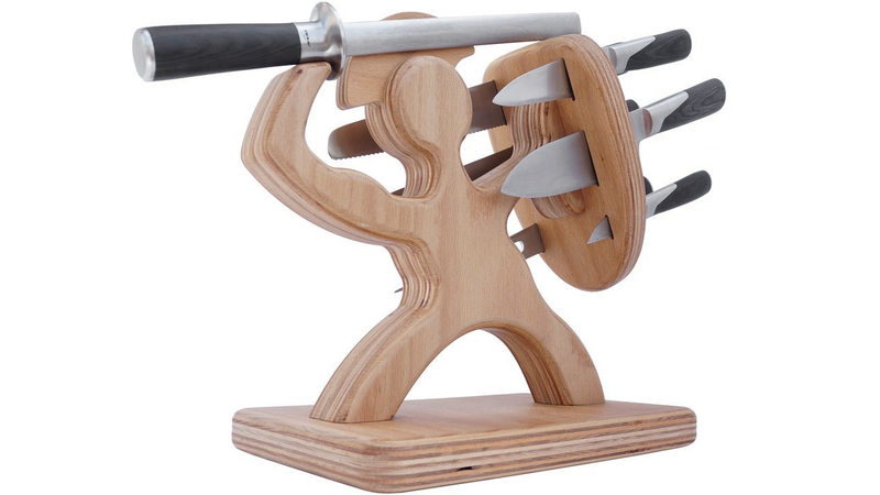 Illustration for article titled A Spartan Knife Block That's Anything But Austere